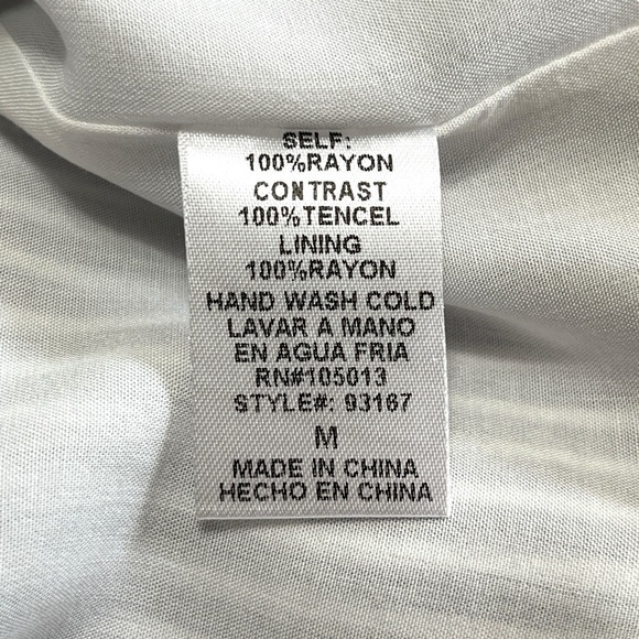 Andree by Unit Floral Embroidered Blue & White Striped Shrift Dress Size Medium - Picture 11 of 12